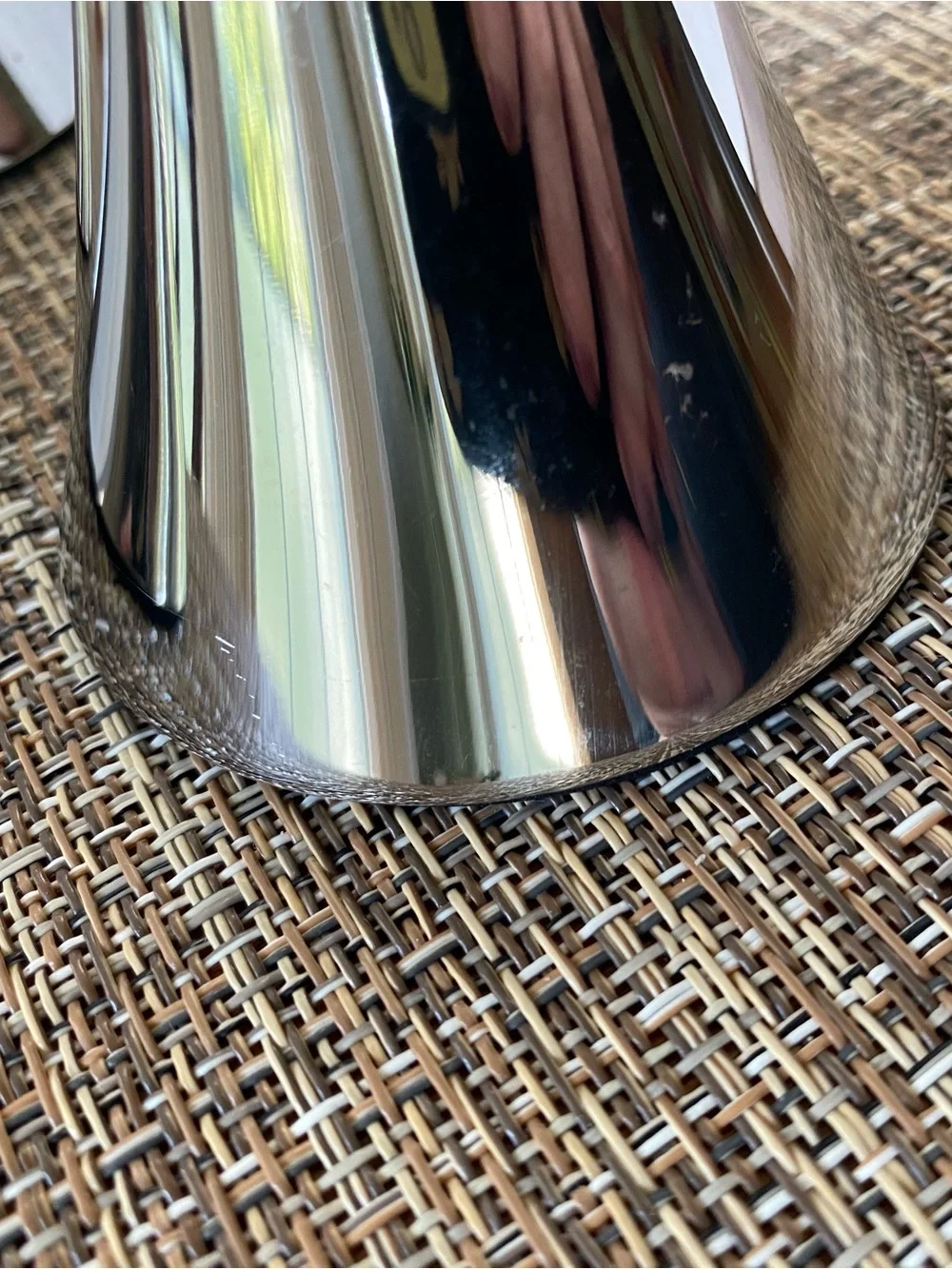 Crate & Barrel Arden set of 3 Sleek Stainless Steel Taper Candle Holders
